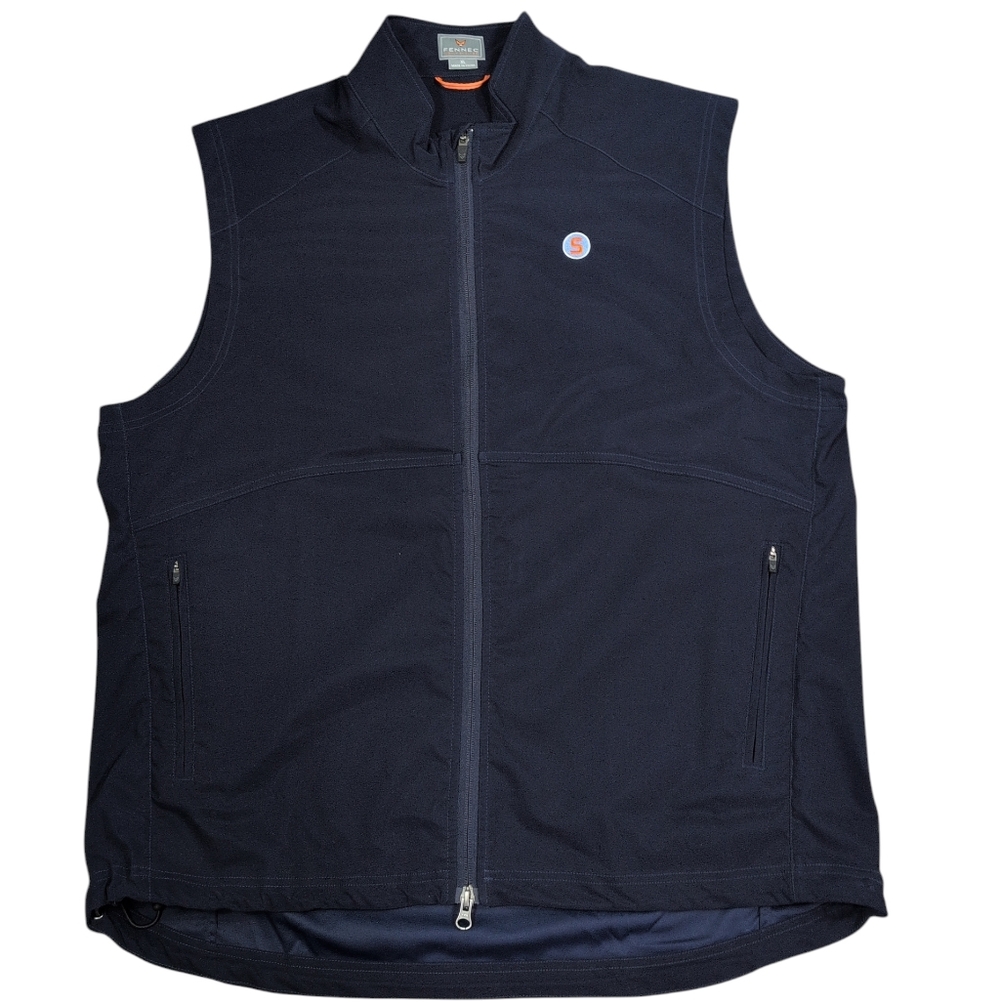 Fennec Full Zip Vest Jacket, Navy Blue, Men's XL